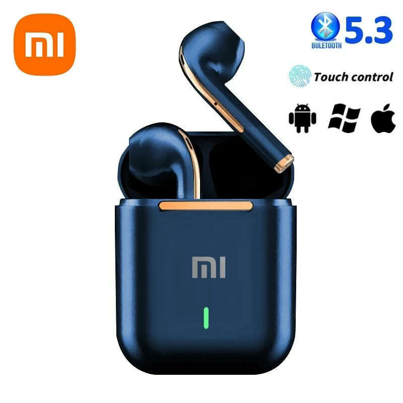 KIMLUD, XIAOMI  Wireless Bluetooth Headphones  In Ear Stereo Sports Earphone Ture Wireless Bluetooth Headset With Mic, Blue, KIMLUD APPAREL - Womens Clothes