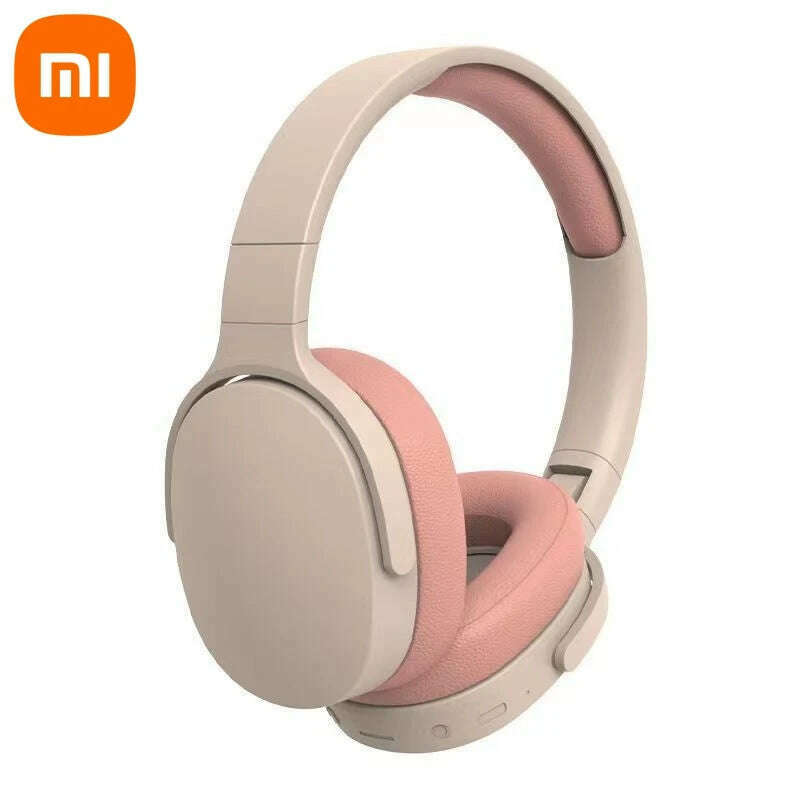 KIMLUD, Xiaomi Wireless Headphones P2961 Bluetooth 5.3 Over-ear Earphone For Samsung iPhone Stereo Hifi Headset Game Earbuds With Mic, Pink, KIMLUD APPAREL - Womens Clothes