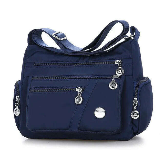 KIMLUD, Yogodlns Oxford Waterproof Shoulder Bag Women Casual Crossbody Bag Multifunction Shopping Handbag Large Capacity Messenger Bag, blue / 27x11x20cm, KIMLUD APPAREL - Womens Clothes