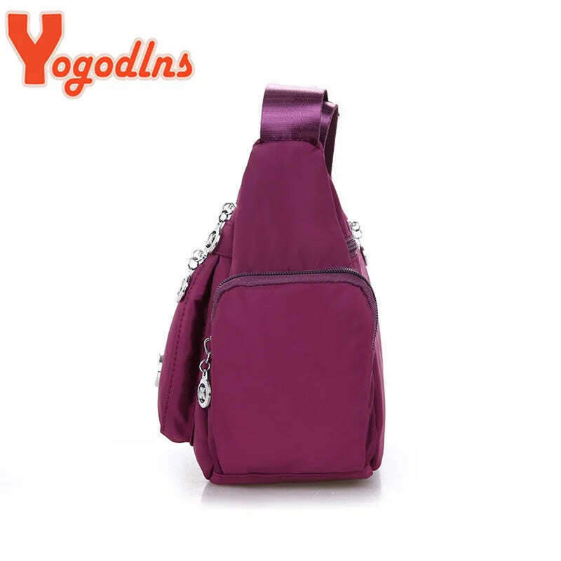 Yogodlns Oxford Waterproof Shoulder Bag Women Casual Crossbody Bag Multifunction Shopping Handbag Large Capacity Messenger Bag - KIMLUD