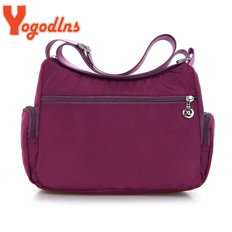 Yogodlns Oxford Waterproof Shoulder Bag Women Casual Crossbody Bag Multifunction Shopping Handbag Large Capacity Messenger Bag - KIMLUD