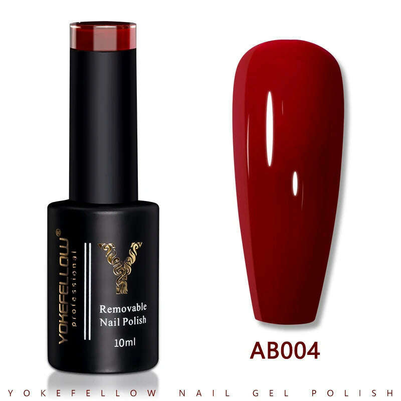 KIMLUD, YOKEFELLOW 10ml Dark Red Series Gel Nail Polish Spring Summer Semi Permanent Low Odor Long-Wear Gel Varnish For Manicure AB003, AB004, KIMLUD APPAREL - Womens Clothes