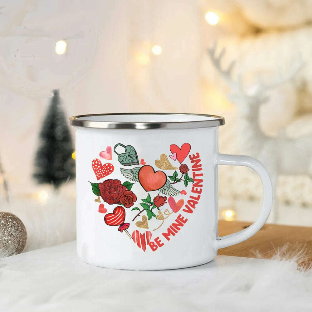 KIMLUD, You Are So Loved Print Coffee Mug Valentine Enamel Mugs Valentine's Party Wine Juice Cups Valentine Cup Present for Her/ Family, UXH369479-A015WH-8 / 360ml, KIMLUD Womens Clothes