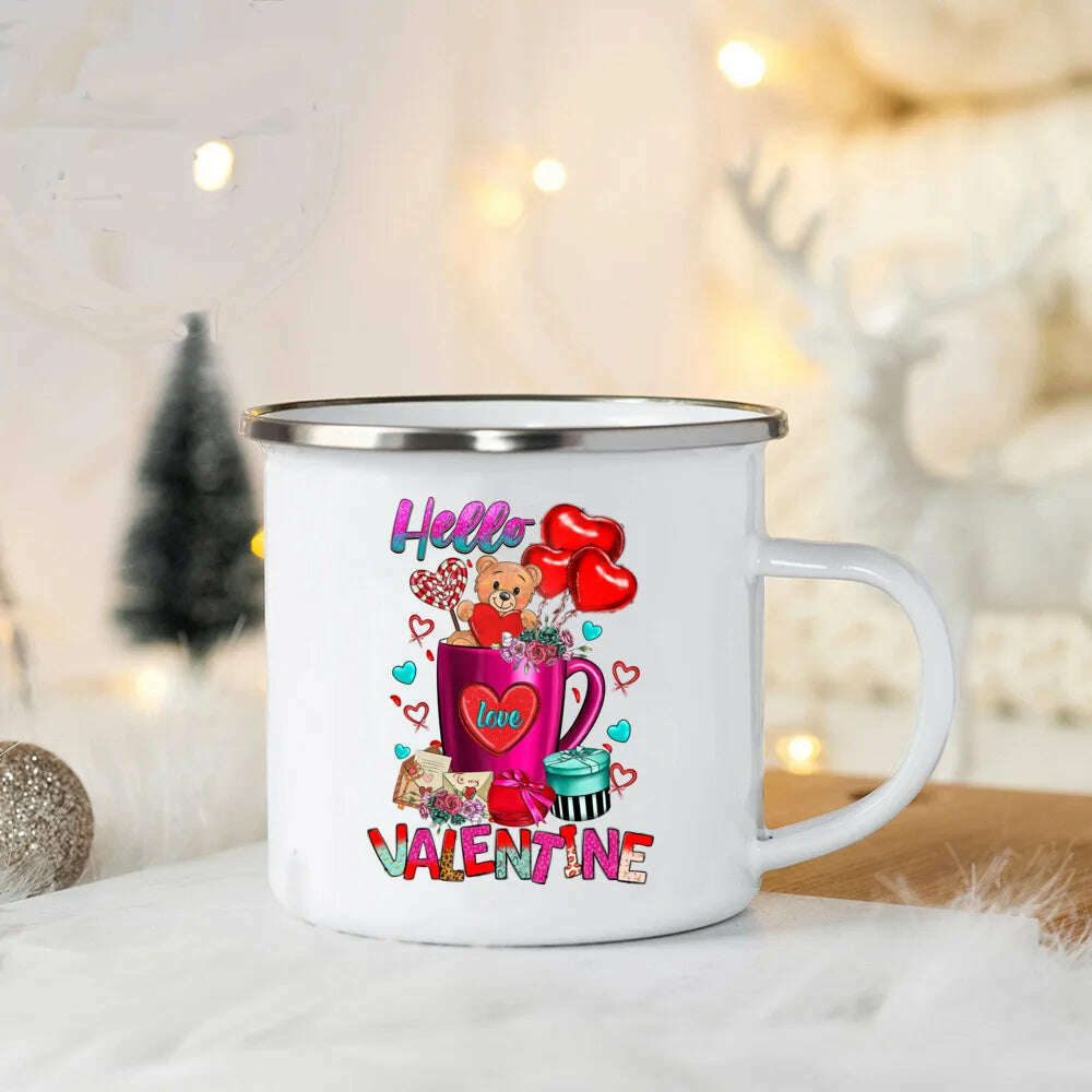 KIMLUD, You Are So Loved Print Coffee Mug Valentine Enamel Mugs Valentine's Party Wine Juice Cups Valentine Cup Present for Her/ Family, UXH369475-A015WH-8 / 360ml, KIMLUD Womens Clothes