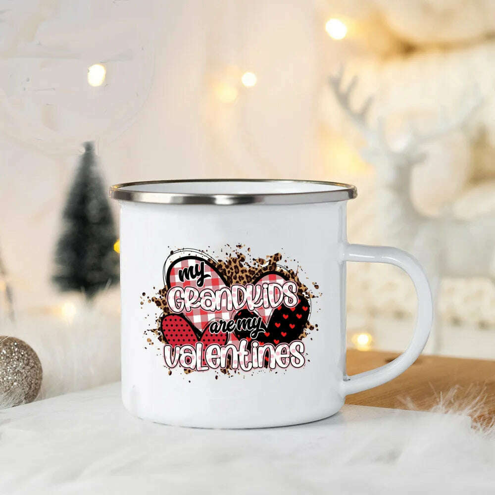 KIMLUD, You Are So Loved Print Coffee Mug Valentine Enamel Mugs Valentine's Party Wine Juice Cups Valentine Cup Present for Her/ Family, UXH369478-A015WH-8 / 360ml, KIMLUD Womens Clothes