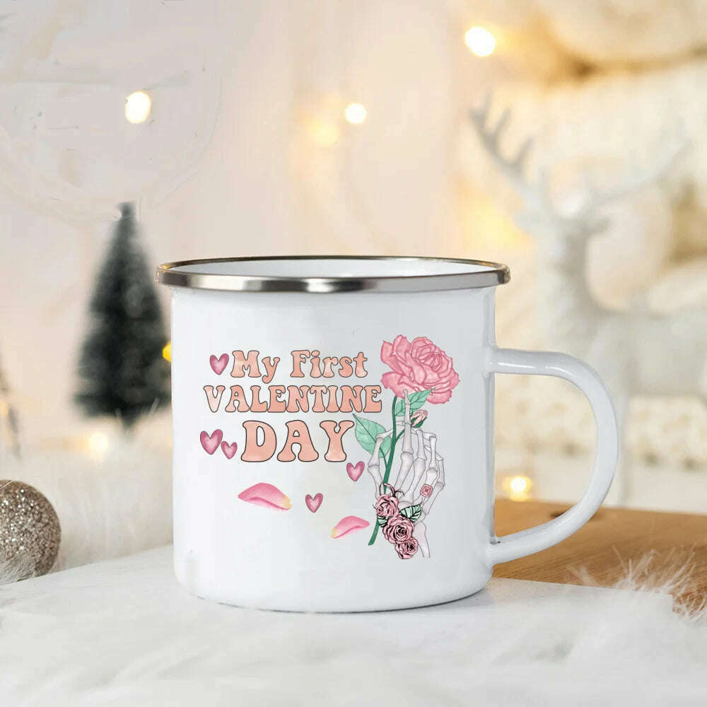 KIMLUD, You Are So Loved Print Coffee Mug Valentine Enamel Mugs Valentine's Party Wine Juice Cups Valentine Cup Present for Her/ Family, UXH369480-A015WH-8 / 360ml, KIMLUD Womens Clothes