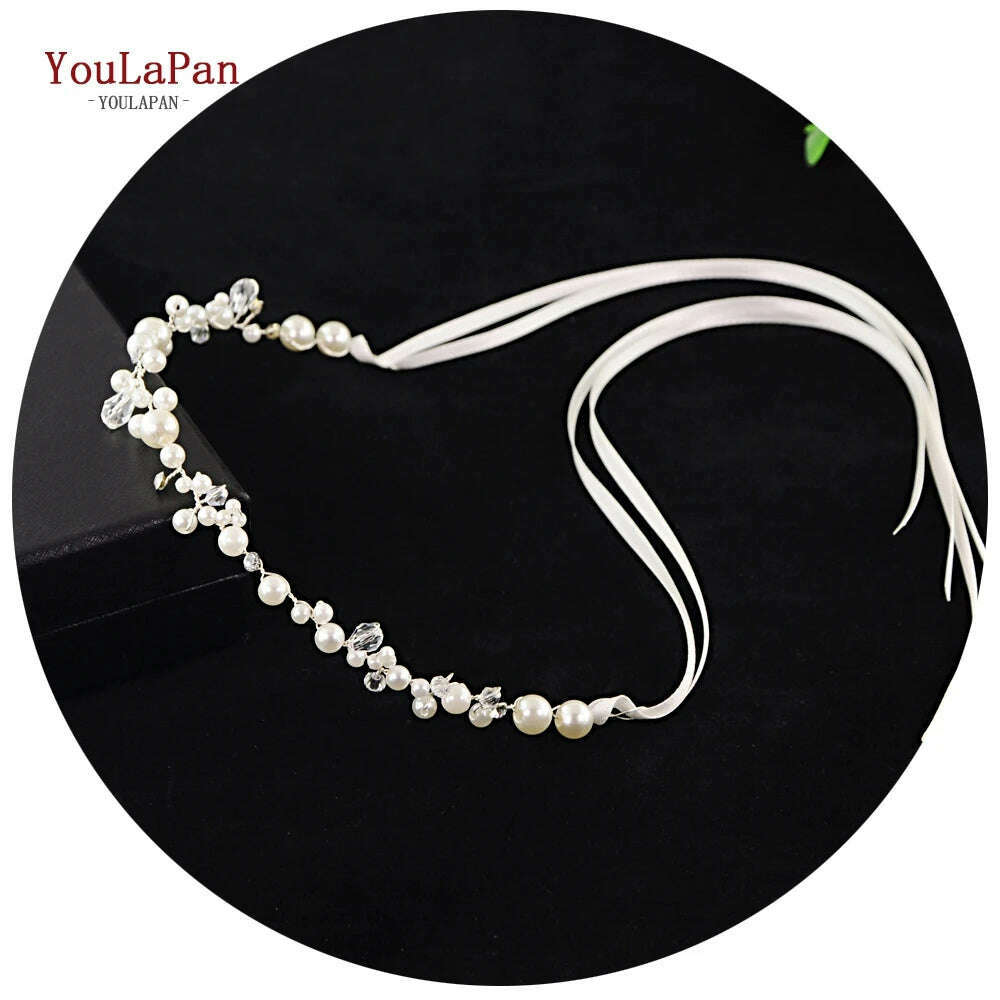 YouLaPan HT03-S Wedding Garters Pearl and Crystal Leg Ring Sexy Garters for Women/Bride Thigh Ring Bridal Leg Garter Thign Ring - KIMLUD