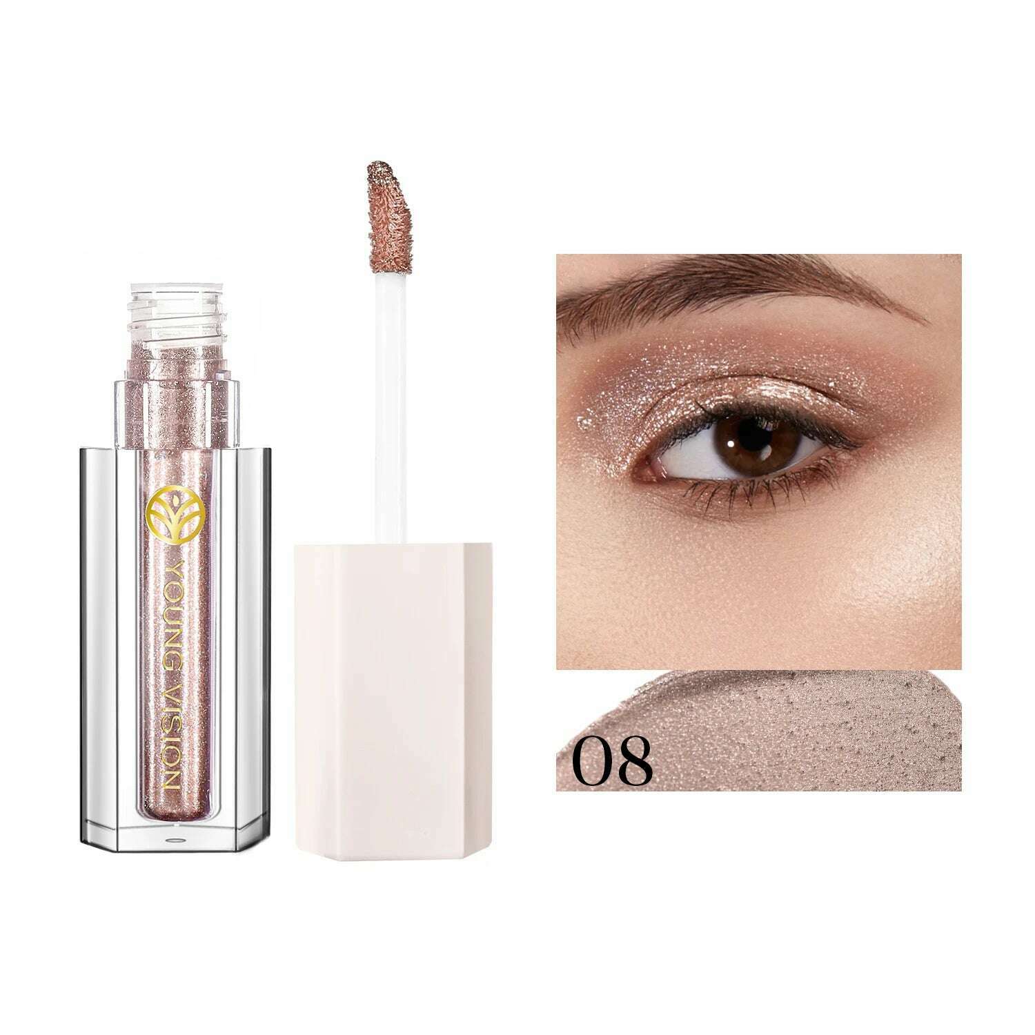 YOUNG VISION 12 Color Shining eye shadow Pearl Polarization Brightening Liquid eye shadow Liquid - KIMLUD