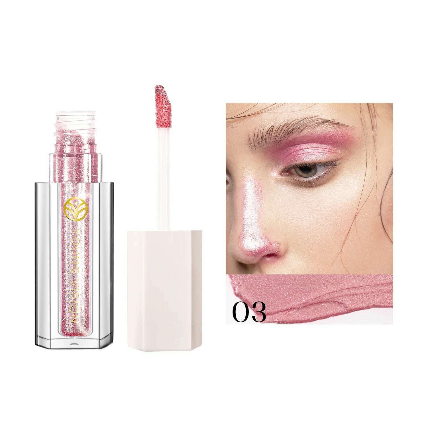 YOUNG VISION 12 Color Shining eye shadow Pearl Polarization Brightening Liquid eye shadow Liquid - KIMLUD