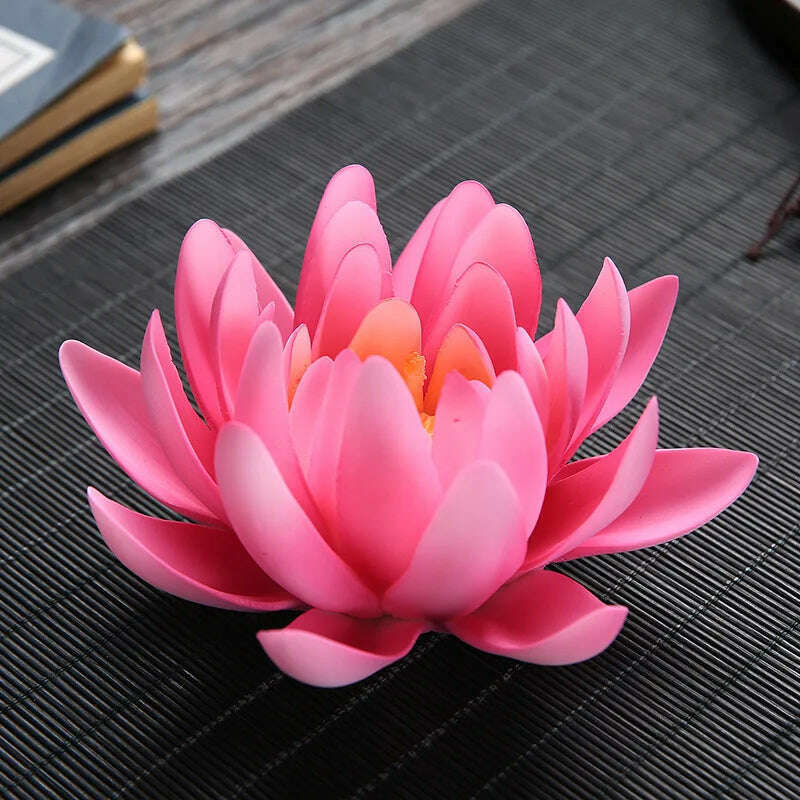 Zen Ceramic Censer Handicrafts Home Ornaments Water Lily Incense Burner Lotus Incense Stick Holder - KIMLUD