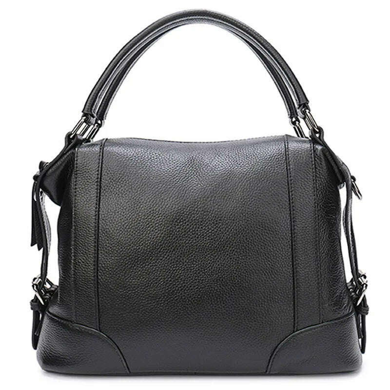 Zency Luxury Design Female Handbag Soft Genuine Leather Women Top-handle Bag Large Capacity High Quality Shoulder Bag - KIMLUD