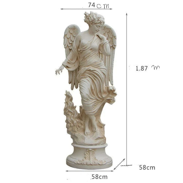 KIMLUD, zq  Retro Angel Decoration Home Garden Garden Wedding Landscape Spring, Summer, Autumn and Winter Sculpture, 1.87 m Winter Angel, KIMLUD APPAREL - Womens Clothes