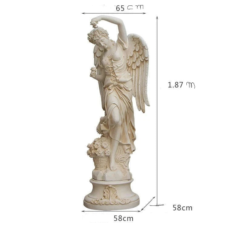 KIMLUD, zq  Retro Angel Decoration Home Garden Garden Wedding Landscape Spring, Summer, Autumn and Winter Sculpture, 1.87 m spring Angel, KIMLUD APPAREL - Womens Clothes