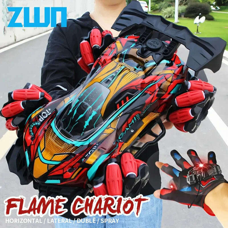 KIMLUD, ZWN F1 RC Drift Car With Music Led Lights 2.4G Glove Gesture Radio Remote Control Stunt Cars 4WD Electric Children Toy vs Wltoys, KIMLUD Womens Clothes